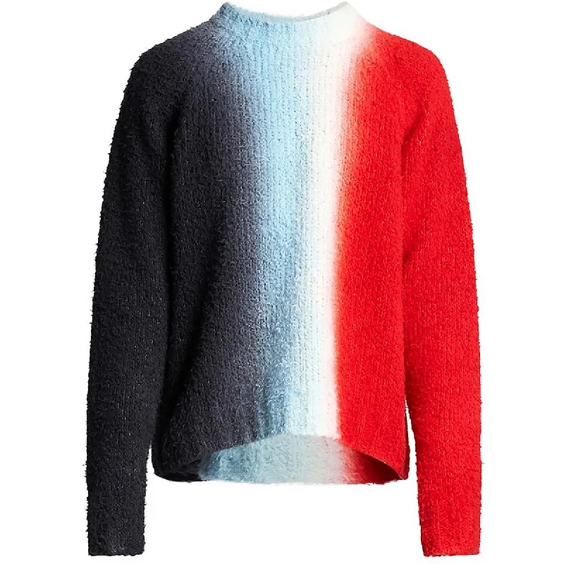 Womens Wool Snap Side Pullover Sweater Stylish Women's Neon