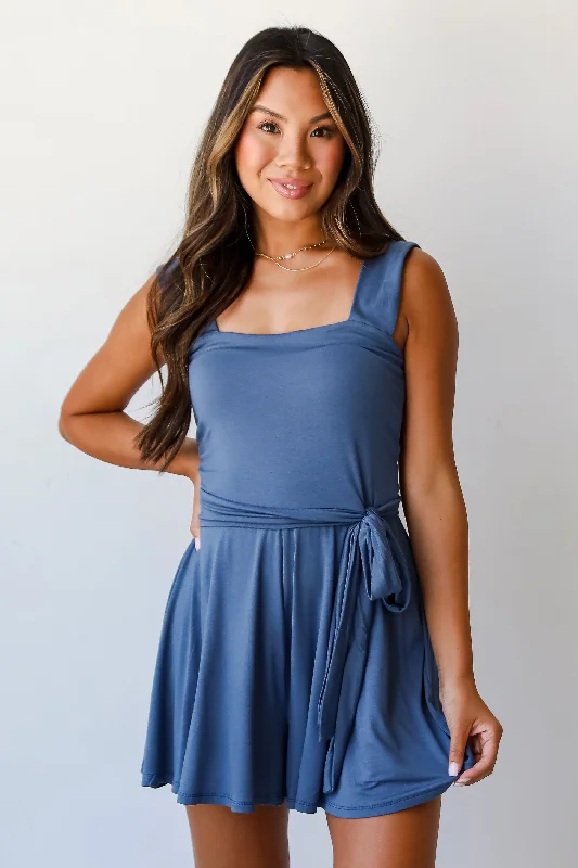 Lovely Simplicity Navy Romper Business