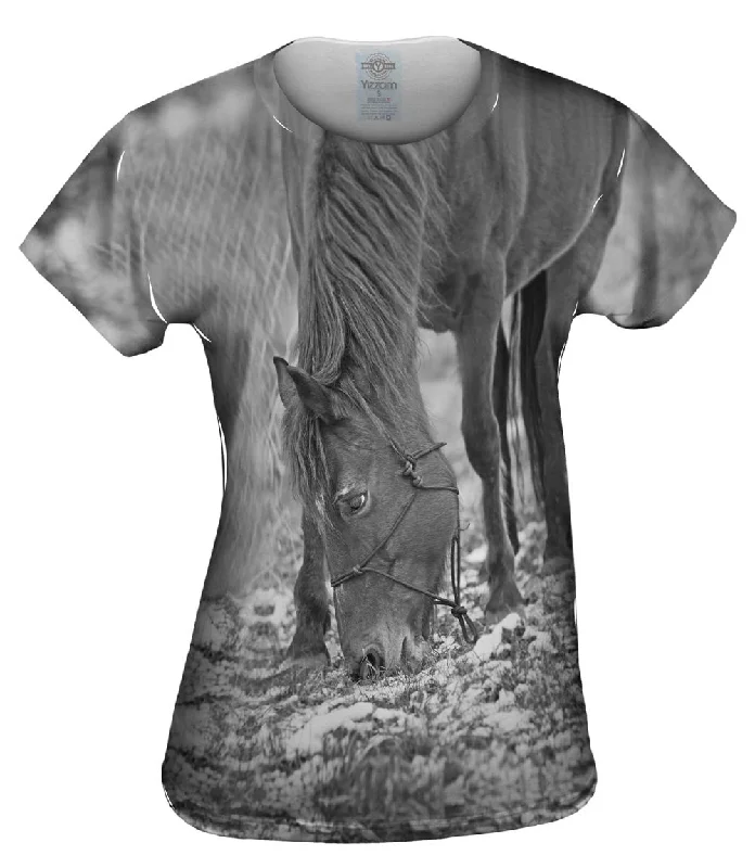 Winter Grazing Horse Trendy Women's Oversized