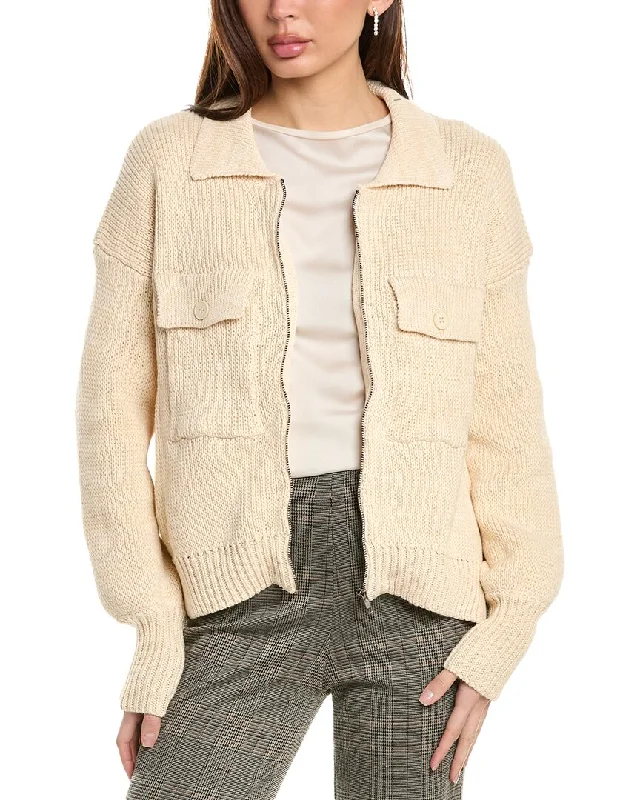 LABIZ Zip Front Cardigan Tough Women's Military - inspired