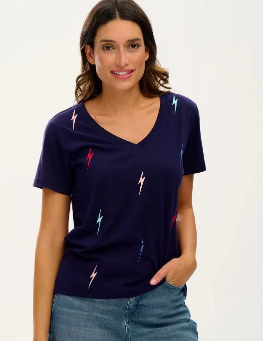 Sugarhill Brighton Khloe V Neck T-shirt Artistic Women's Avant - 