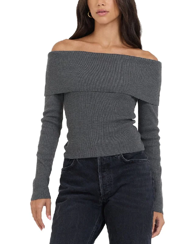Vintage Havana Off-The-Shoulder Sweater Modern Women's 