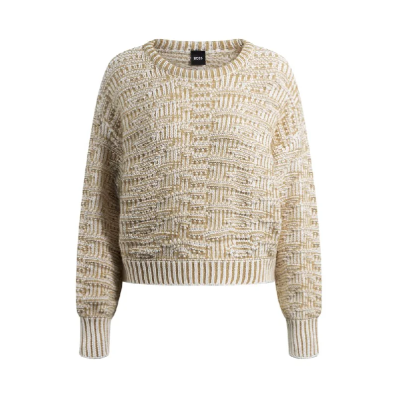 sweater with 3D knit Trendy Women's Oversized