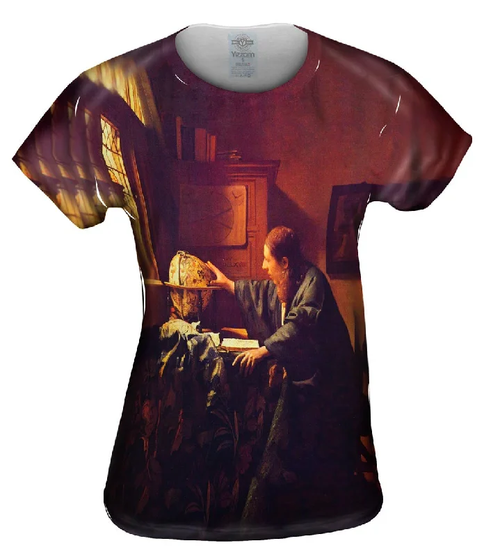 Vermeer - "The Astronomer" (1668) - Louvre, Paris Cool Women's Distressed