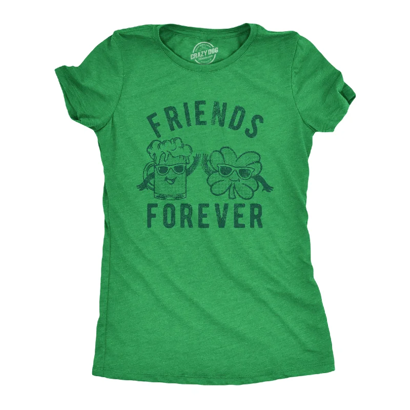 Friends Forever Beer And Clover Women's T Shirt Traditional Women's 