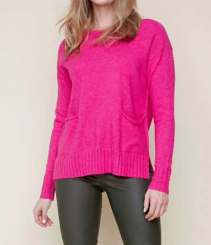 Knit With Pockets Sweater In Orchid Practical Women's Multi - 