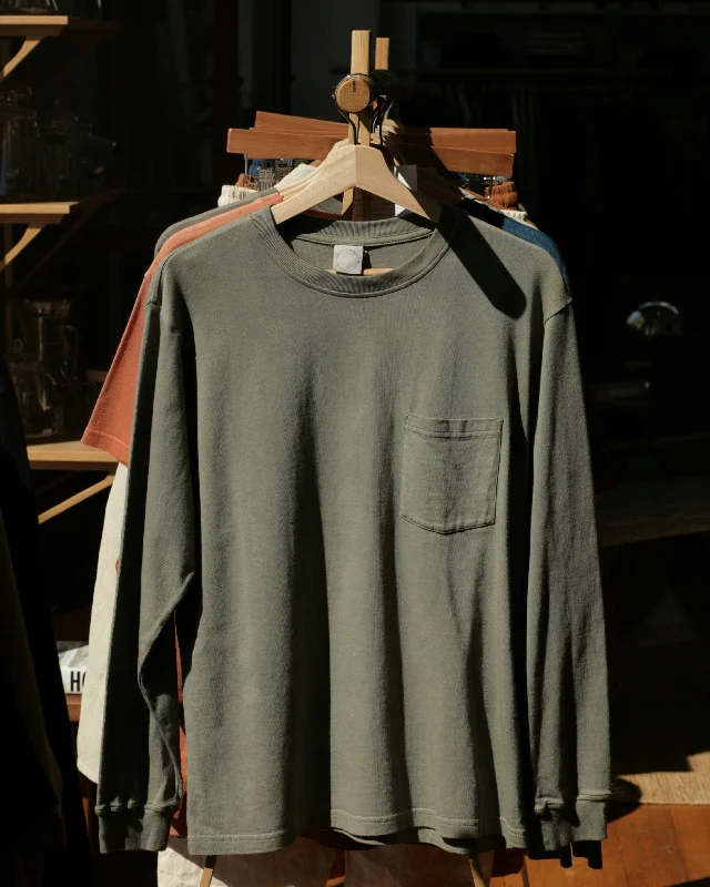 Cotton Long-sleeve T-Shirt | Myrobalan & Iron Hand-dyed Bold Women's Statement