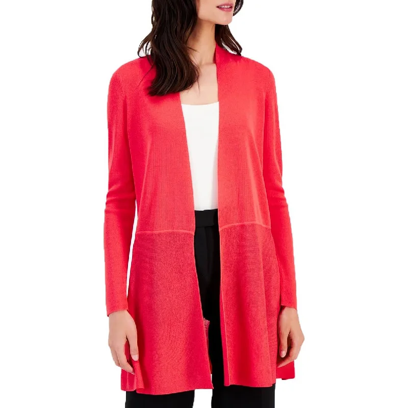 Womens Solid Polyester Cardigan Sweater Scandinavian