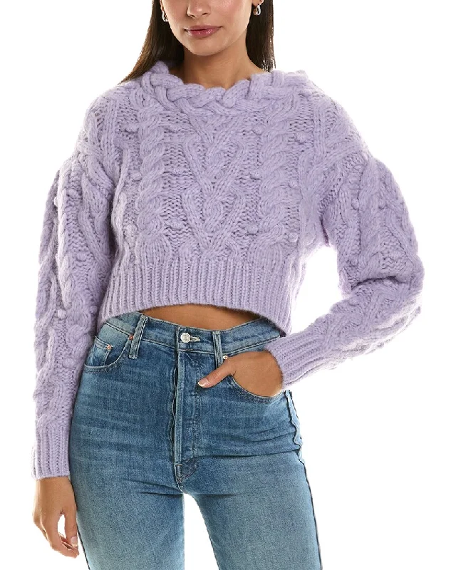 LoveShackFancy Galiona Alpaca & Wool-Blend Sweater Dynamic Women's Moto