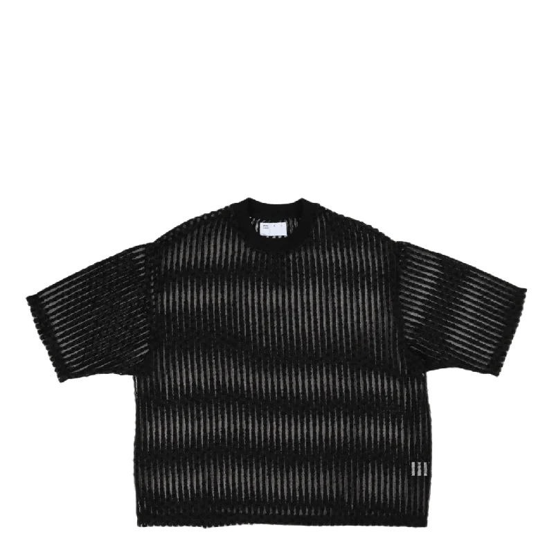 Wide Shirt S/s Black Organza W Stylish Women's Tropical 