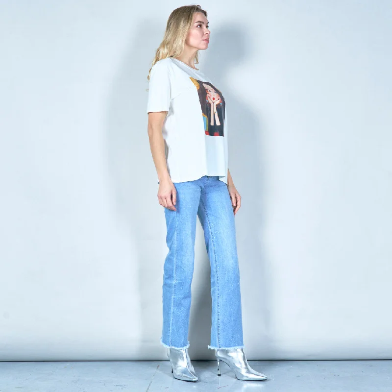 Artistic dreamy portrait graphic tee wholesale Earthy Women's Hemp - based