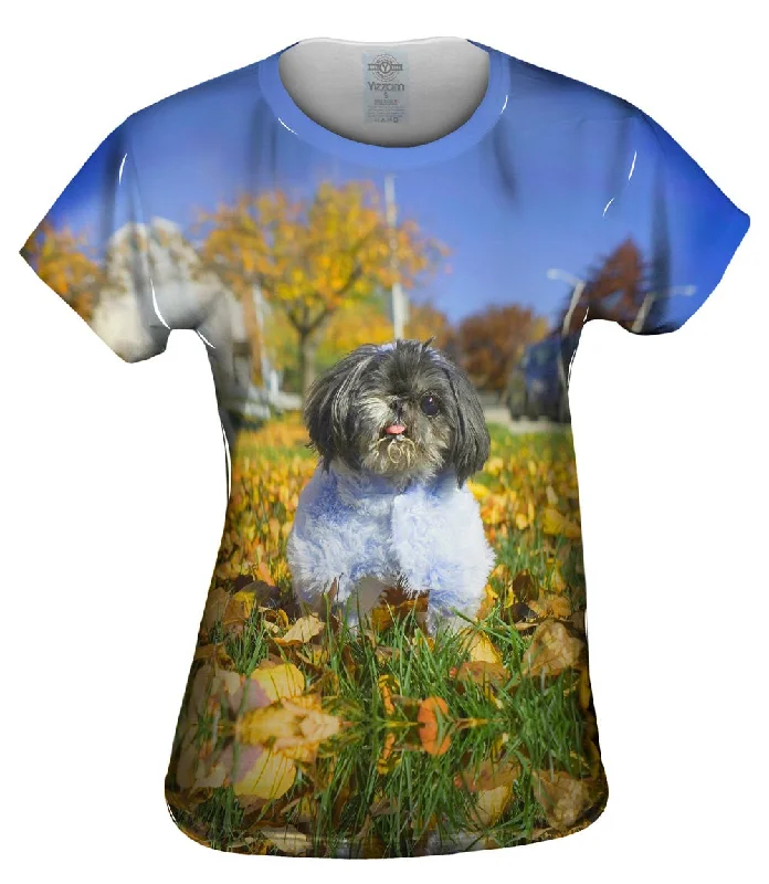 Winking Shih Tzu Cool Women's Distressed