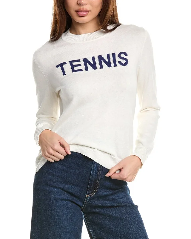 Hannah Rose Tennis Intarsia Cashmere-Blend Sweater Business