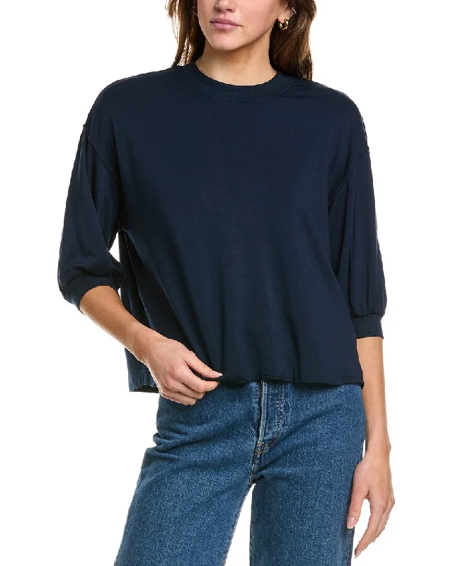 Stateside Softest Fleece Puff Sleeve Pullover Cozy Women's Sherpa - lined