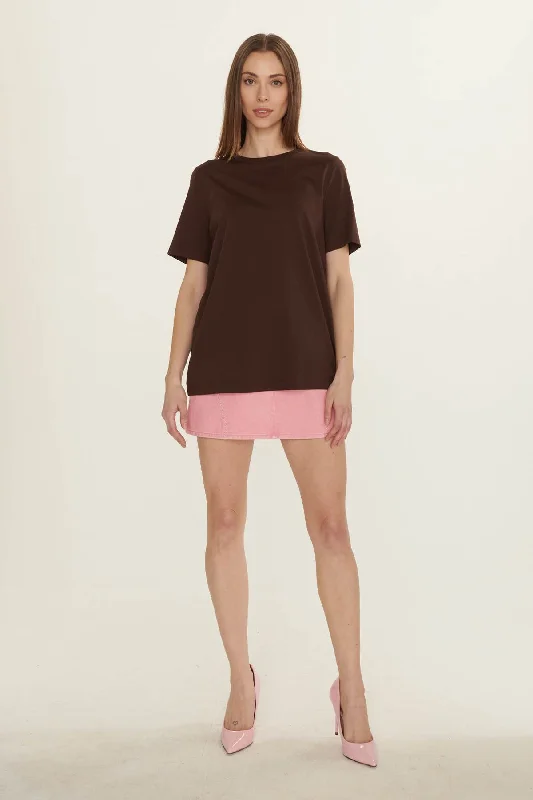Crew Neck T-Shirt Traditional Women's Wool