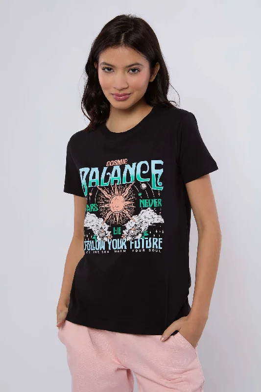 Women Shirt - Black Minimalist Women's Casual
