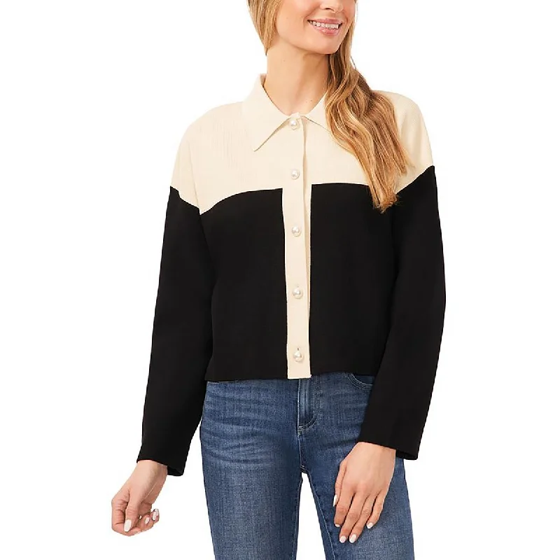 Womens Collar Jacket Button-Up Preppy Women's College