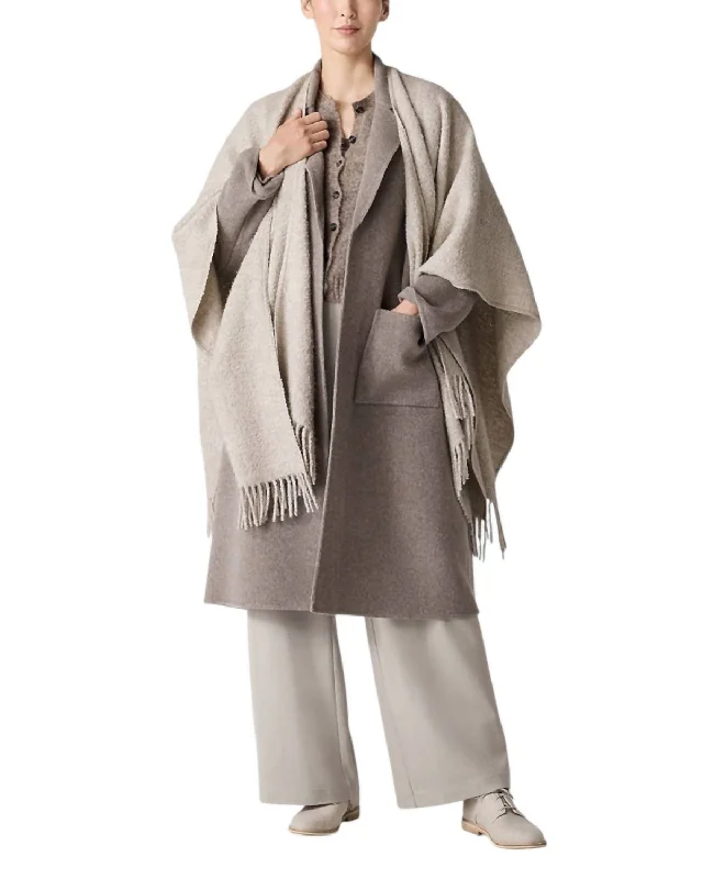 Poncho In Taupe Dynamic Women's Moto