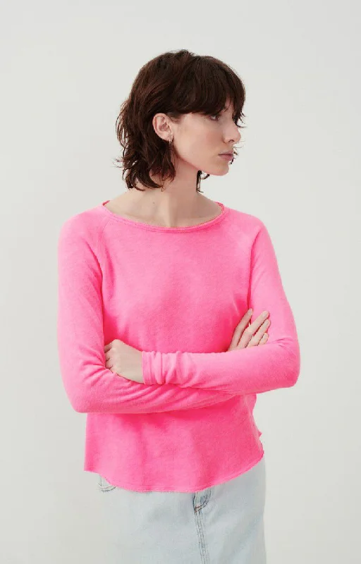 Tshirt Son31g Pink-Acid-Fluo Laid - back Women's Style