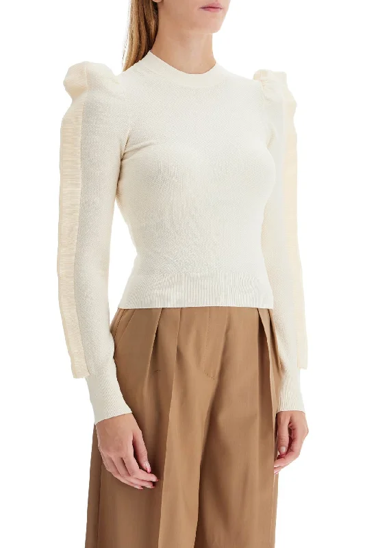 Max Mara Stretch Pullover With Ruffle Youthful Women's Anime - inspired