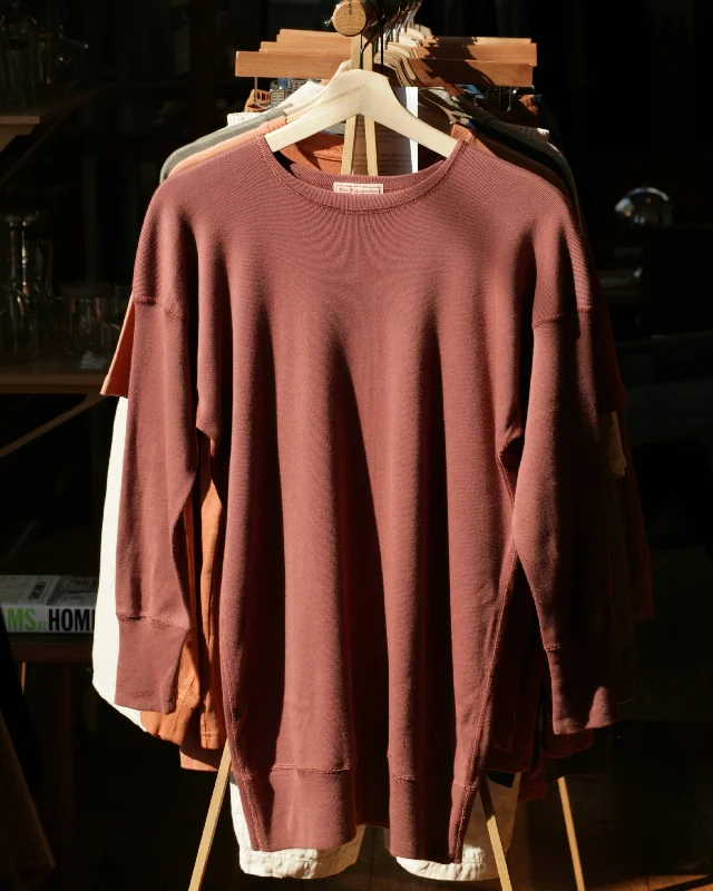 US006 Crew Neck Long Sleeve Sweat Shirt in Rosewood Confident Women's Power