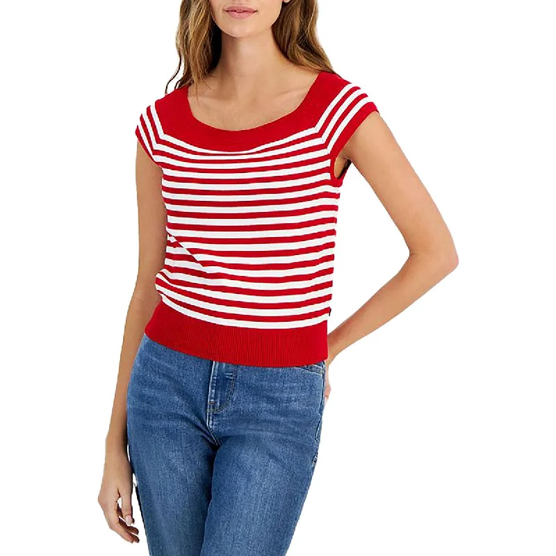 Womens Wideneck Crop Tank Top Sweater Edgy Women's Punk