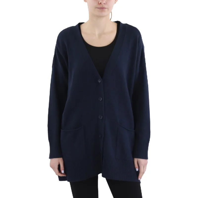Womens Deep Poceket Button Down Cardigan Sweater Edgy Women's Punk