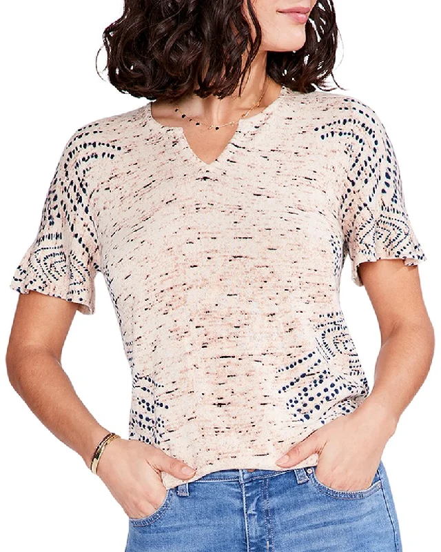 NIC+ZOE Shoreline Linen-Blend Sweater Dapper Women's Bow - adorned