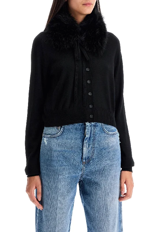 Sportmax Detachable Collar Cardigan Dynamic Women's Moto