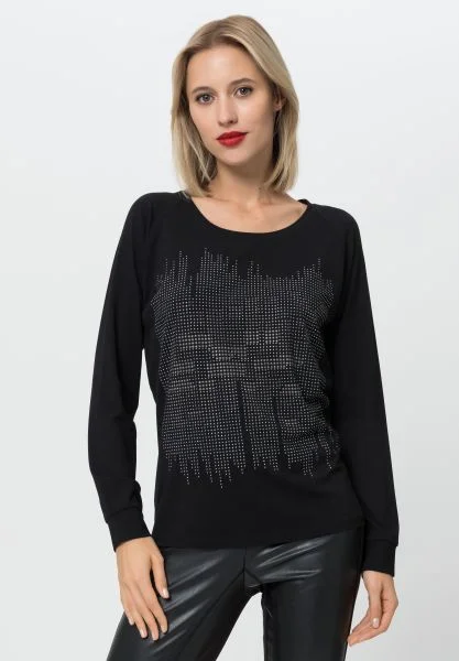 Tuzzi Fearless Attitude Round Neck Studded Long Sleeved Tshirt purpose