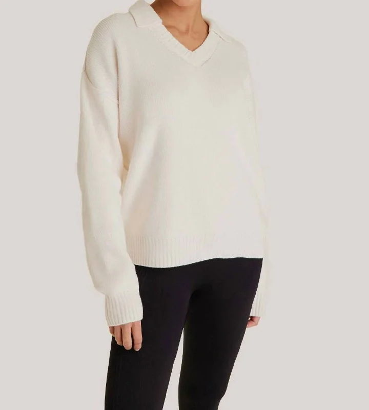Diana Sweater In Bone Cashmere