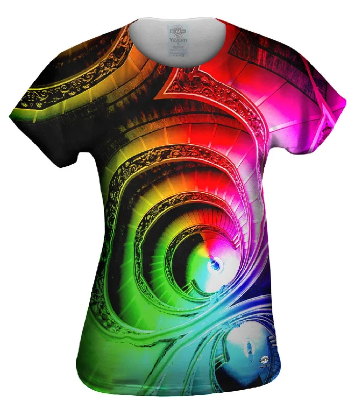 Vatican Museum Staircase Rainbow Stylish Women's Neon