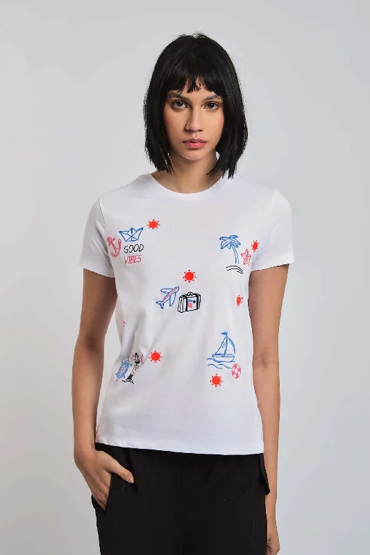 Women Shirt - White Minimalist Women's Casual