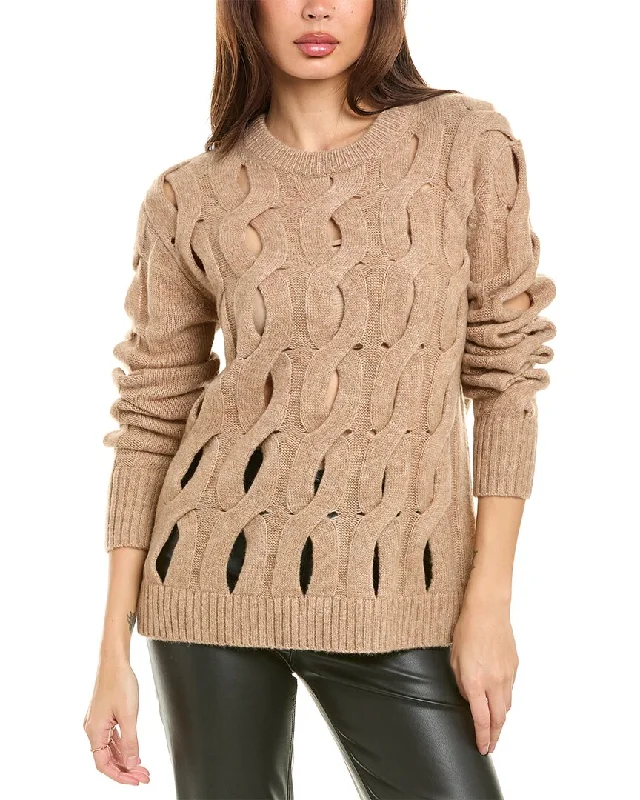 Helmut Lang Iha Twisted Wool-Blend Sweater Sophisticated Women's 