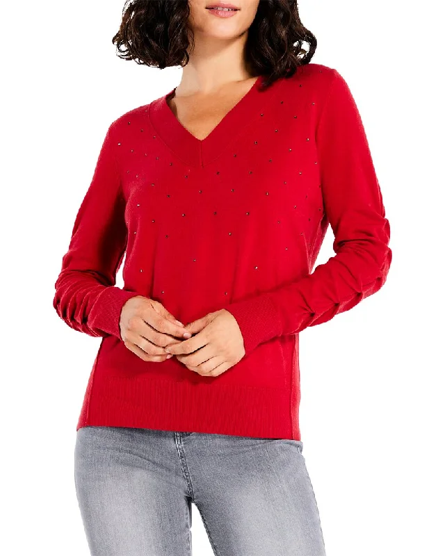 NIC+ZOE Relaxed Glam Sweater Geometric