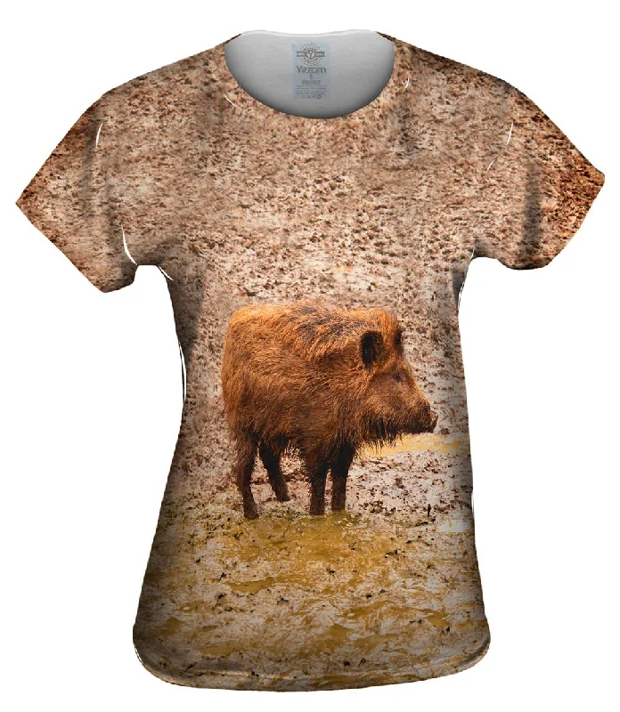 Wild Boar Pig Sty Traditional Women's Wool