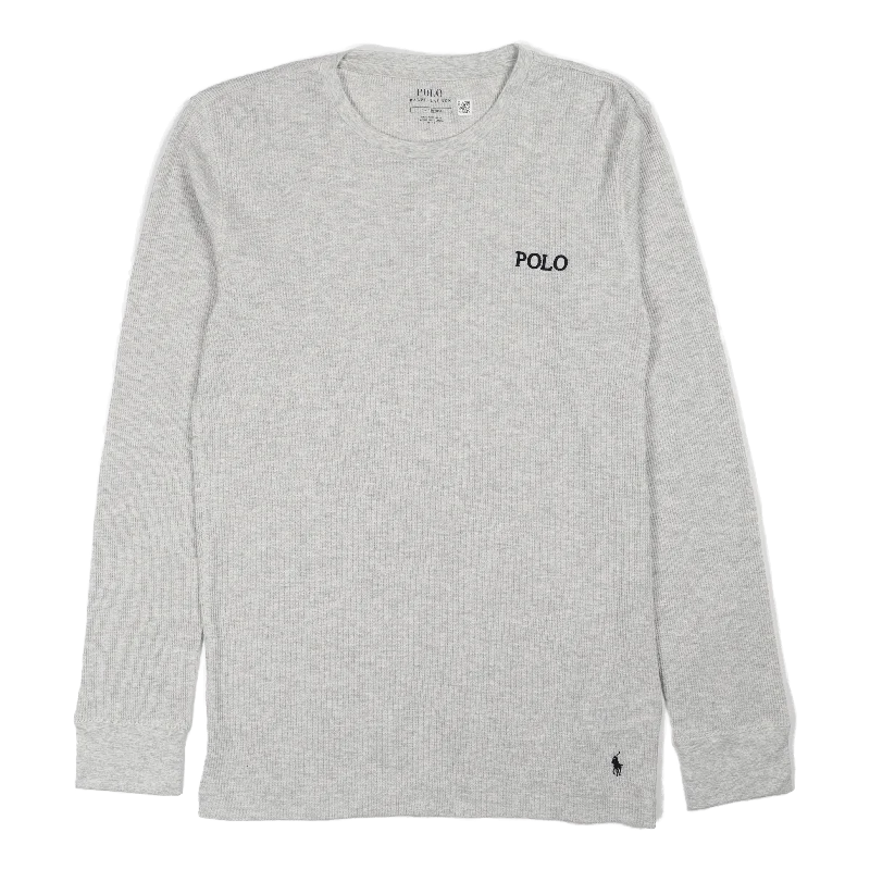 Waffle-Knit Sleep Shirt English Heather Traditional Women's 