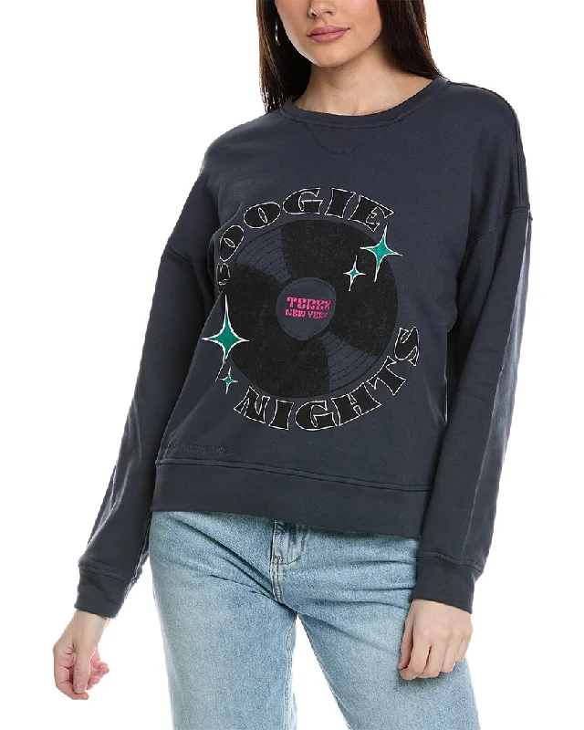 Terez Crewneck Pullover Classic Women's Pin - striped