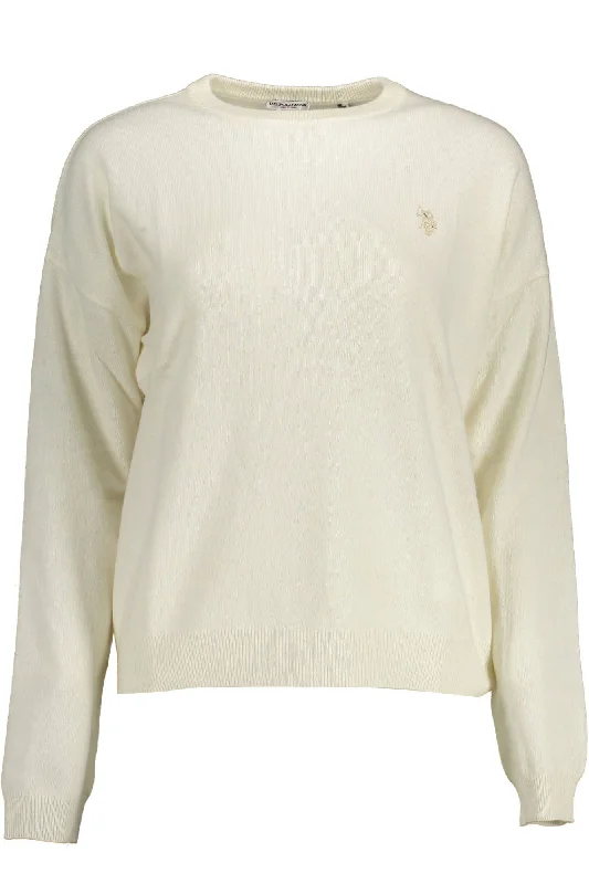 U.S. POLO ASSN. Elegant Long-Sleeved Embroide Women's Sweater Earthy Women's Hemp - based