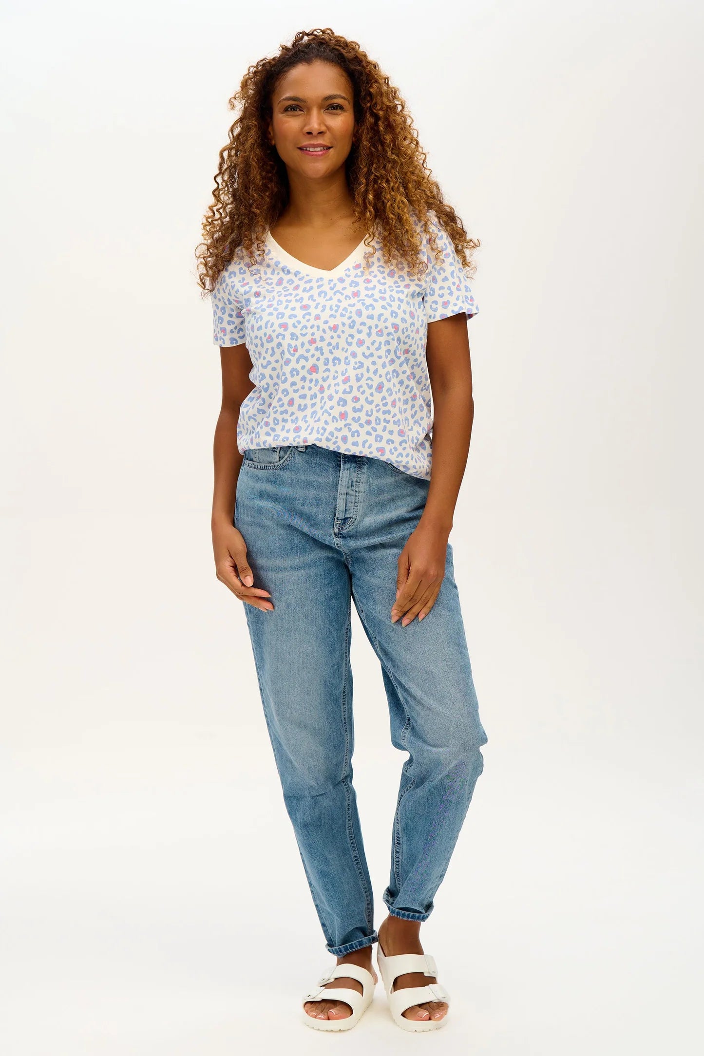 Sugarhill  Khlole V Neck T shirt Earthy Women's 