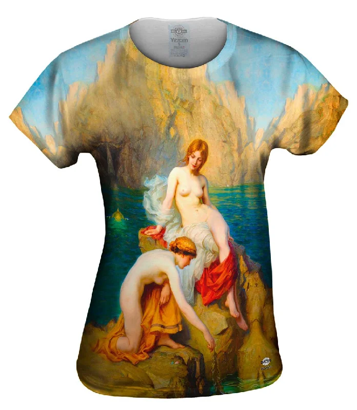 Herbert James Draper - "By Summer Seas" (1912) Luxurious Women's High -  end