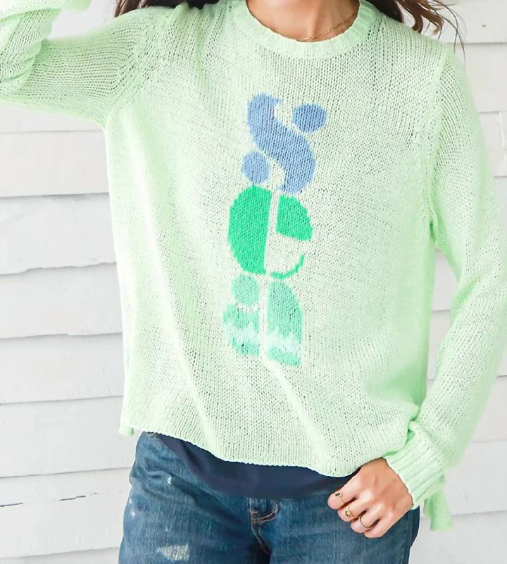 Sea Sweater In Green Minimalist Women's Casual