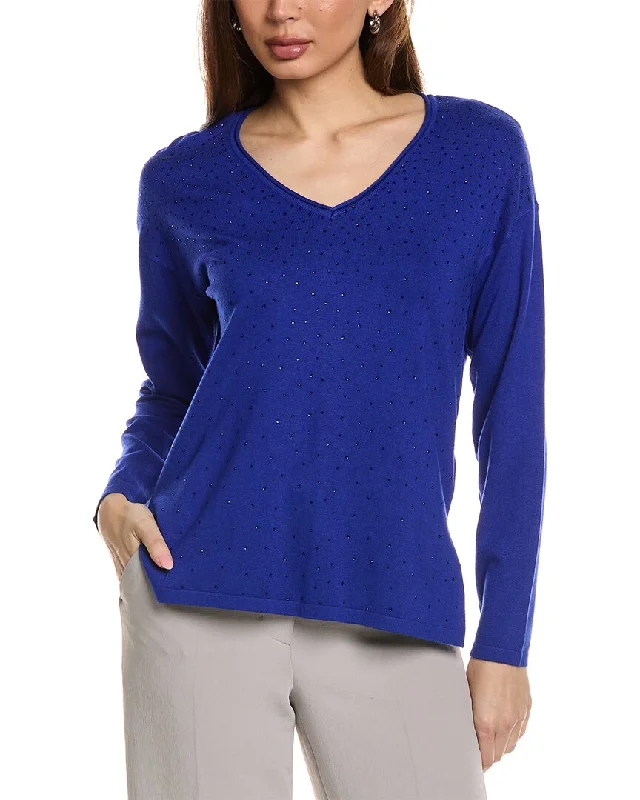Joseph Ribkoff Rhinestone Sweater Sleek Women's 