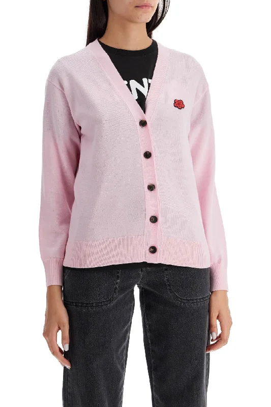 Kenzo Lightweight Wool Cardigan Artistic Women's Hand - painted