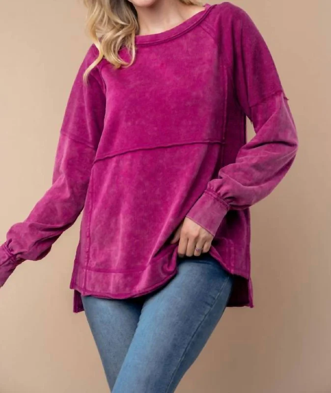 Wild Berry Top In Purple Contemporary 