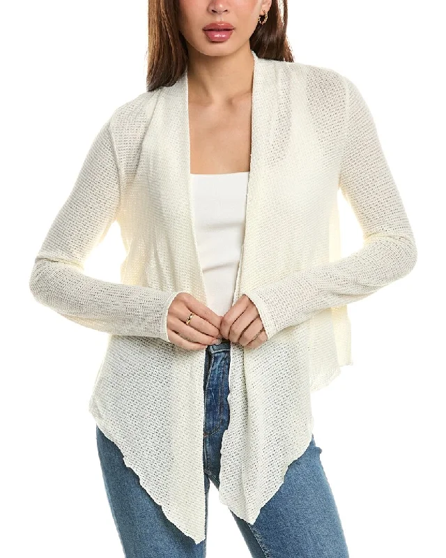 Bobeau Tie Front Cardigan Stylish Women's Neon