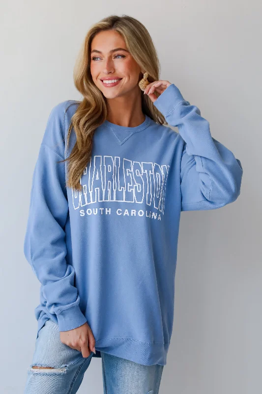 Blue Charleston South Carolina Sweatshirt Bold Women's Statement