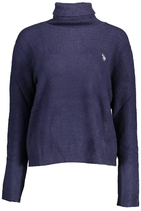 U.S. POLO ASSN. Chic Turtleneck Sweater with Embroide Women's Logo Confident Women's High - fashion