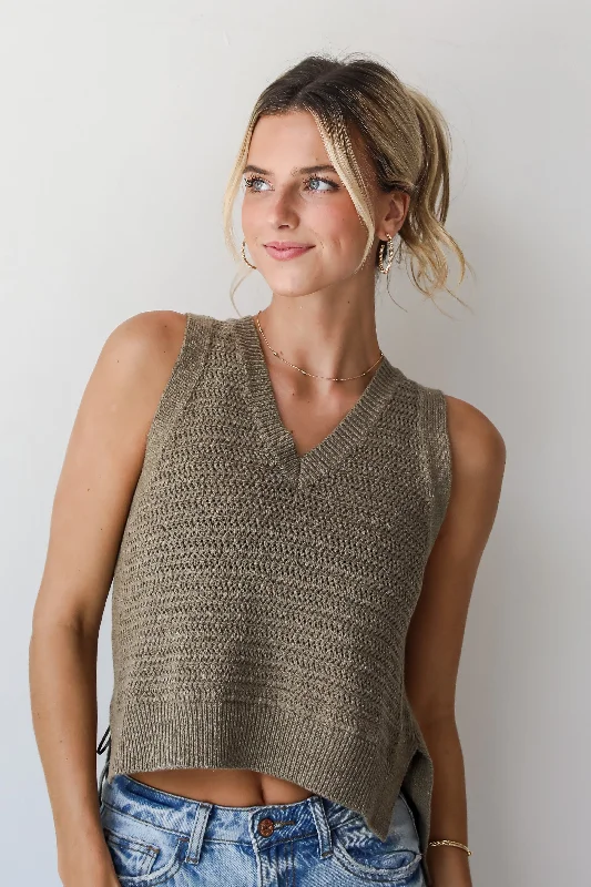 FINAL SALE - Casual Coziness Sweater Tank Relaxed Women's Beachy