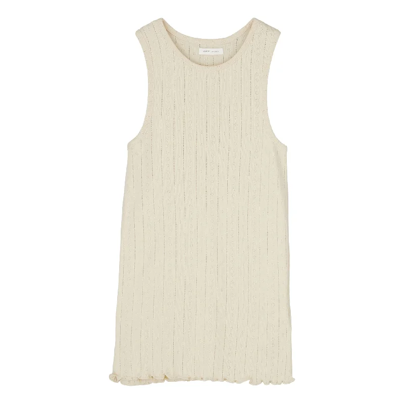 Edie Tank Top, Light Beige Preppy Women's College